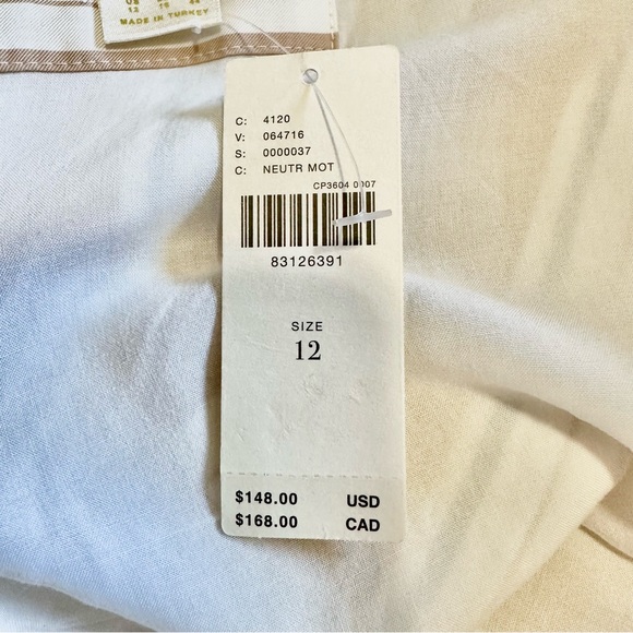 NWT Anthropologie asymmetrical wrap skirt by Maeve with stripes. - Picture 10 of 10